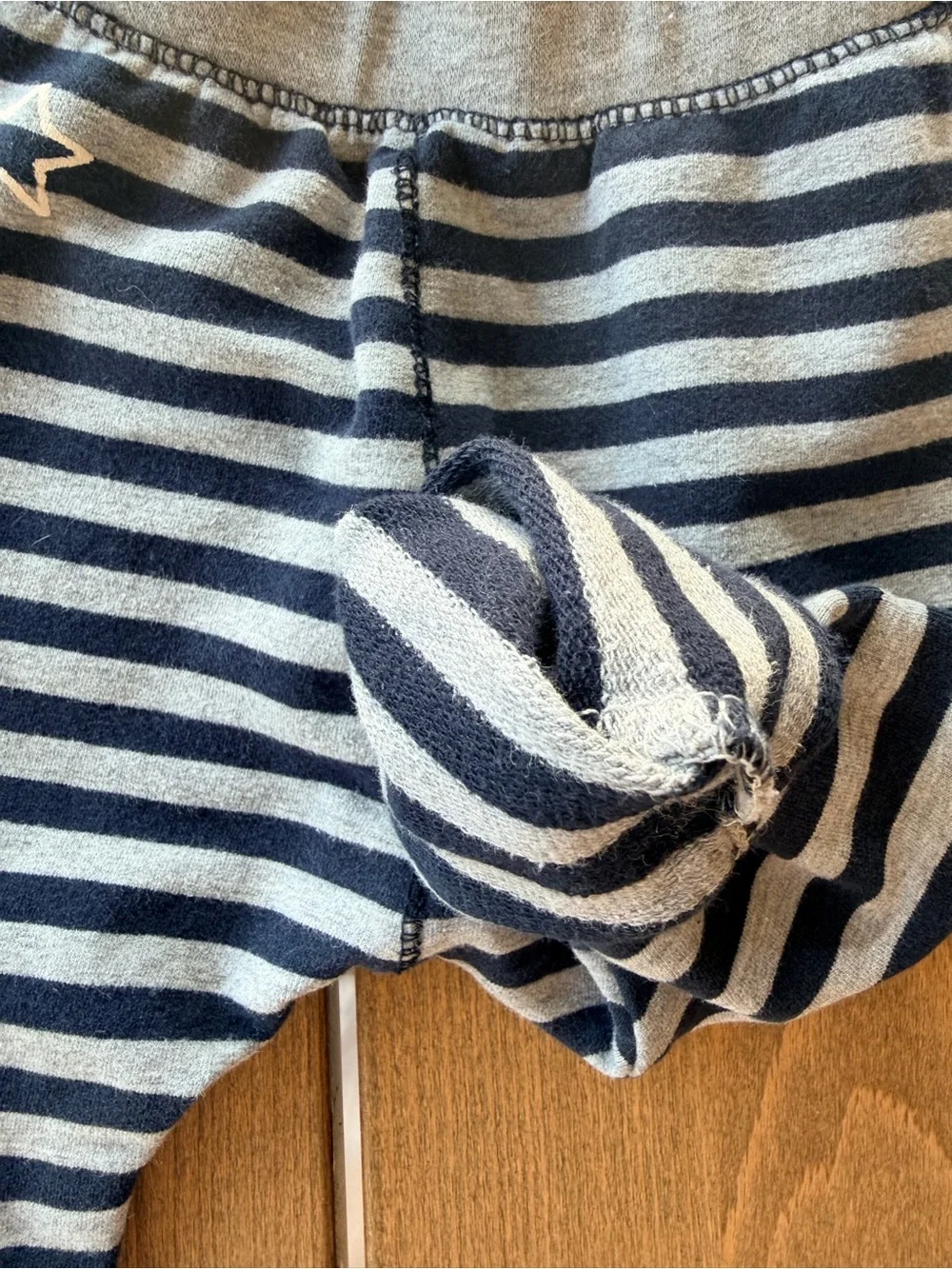 3/$15 Zara Baby Boy Harem Jogger Pants 12-18M Striped Drop Crotch Leggings